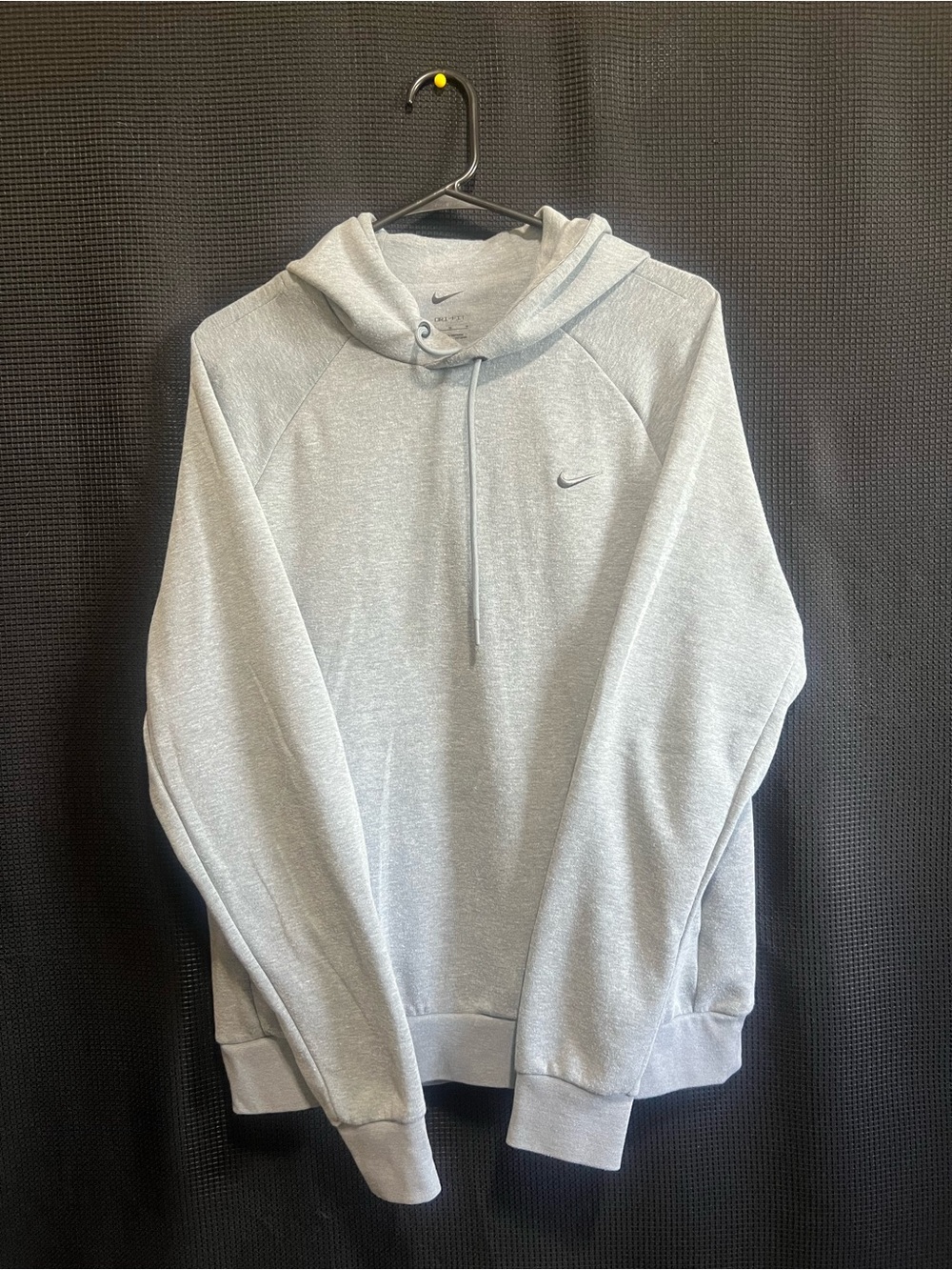 Nike Light Gray Heather Pullover Hoodie with Swoosh